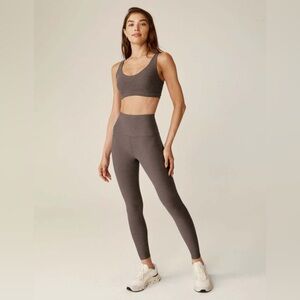 Beyond Yoga Spacedye Caught In The Midi High Waisted Legging Soft Umber Heather